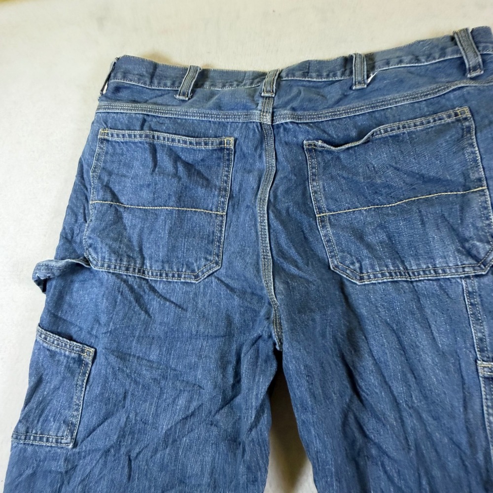 Wrangler Mens Carpenter Jeans Blue Medium Wash Utility Work Pants WLT88BZ 36x30